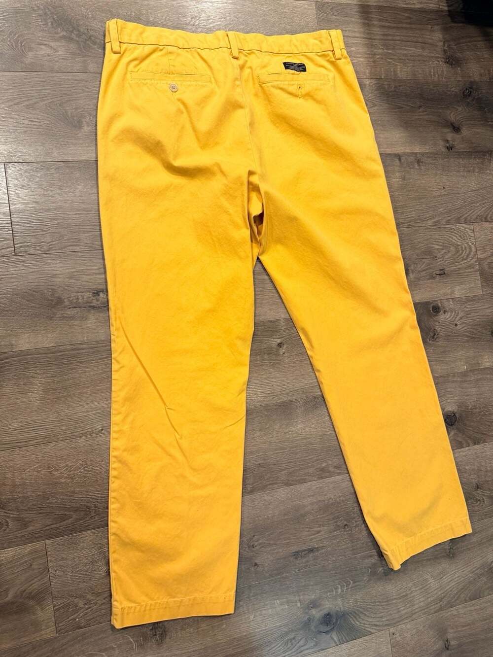 Banana Republic Emerson Chino Pants Men's 35x32 Yellow Cotton - Picture 7 of 8